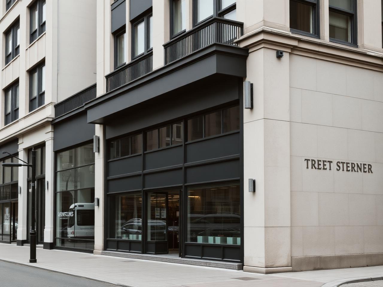 Fachada de imóvel comercial urbano — imagem provisória